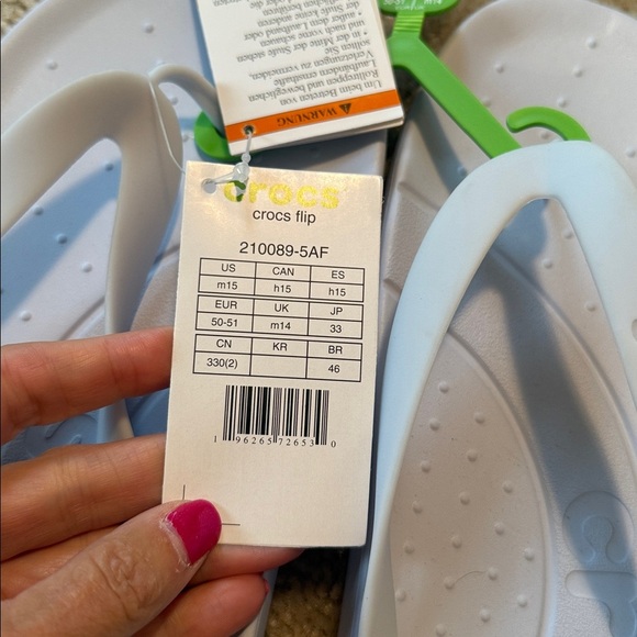 New with tags crocs men’s dreamscape flip flop sandal sky blue size 15 shoe main image 5